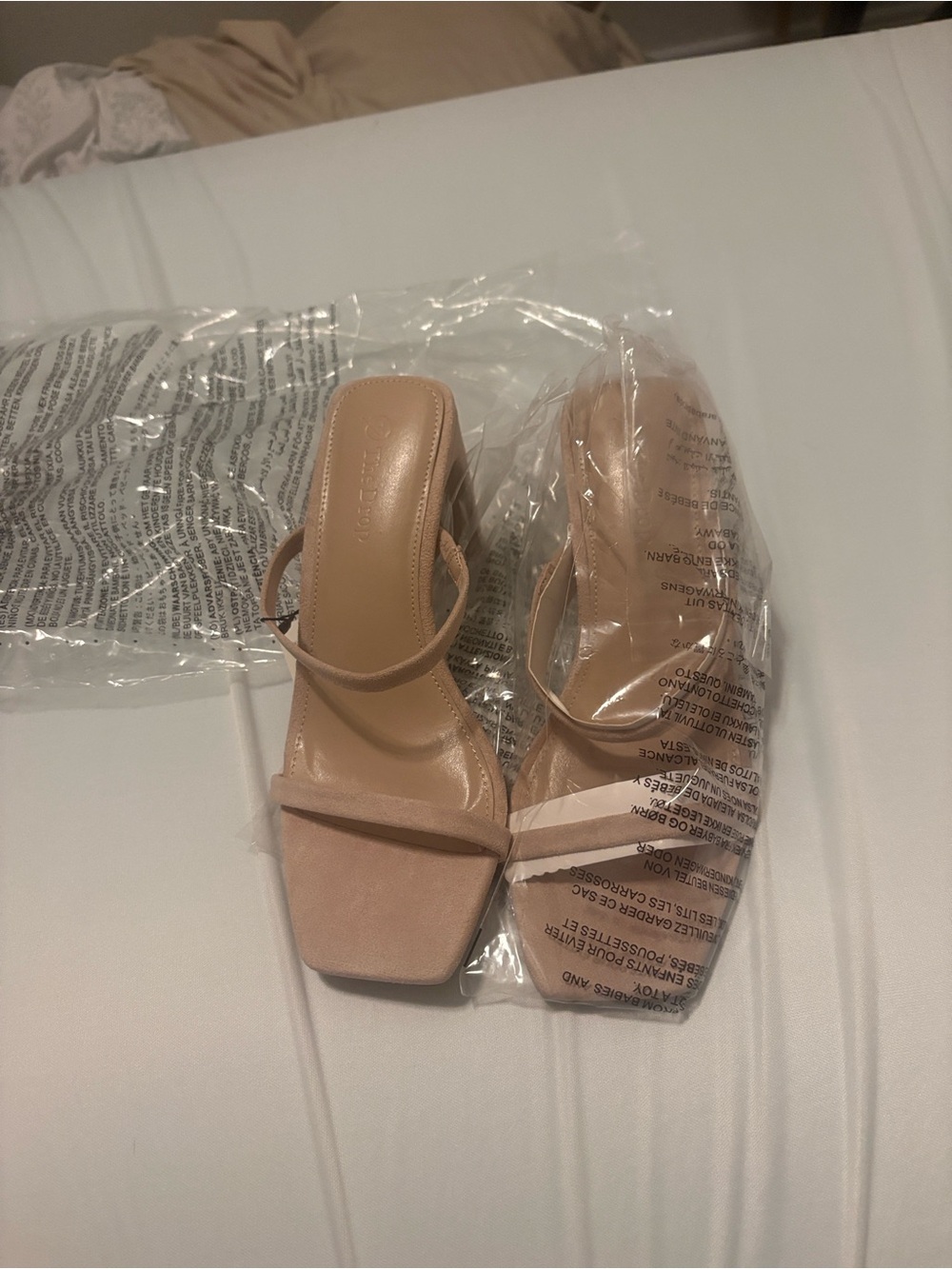 Women’s Nude Slingback Sandals with Low Heel